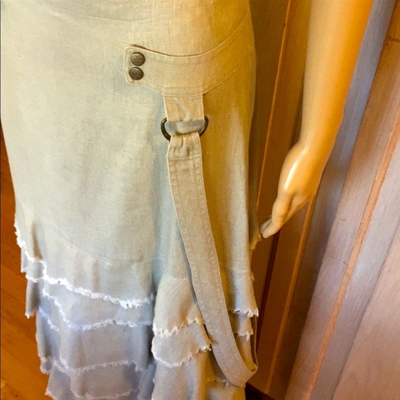 São Paulo NWOT Long Linen Skirt size 8 - Picture 3 of 17